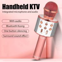 【jw】◊✷  WS858 Microphone for Kids Singing 5 1 Bluetooth with Lights Machine Mic New Gifts