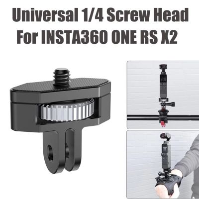For INSTA360 X3 ONE RS X2 POCKET 2 Universal 1/4 Screw Head Aluminum Alloy 360 Rotation Adjustable Adapter photography Accessory