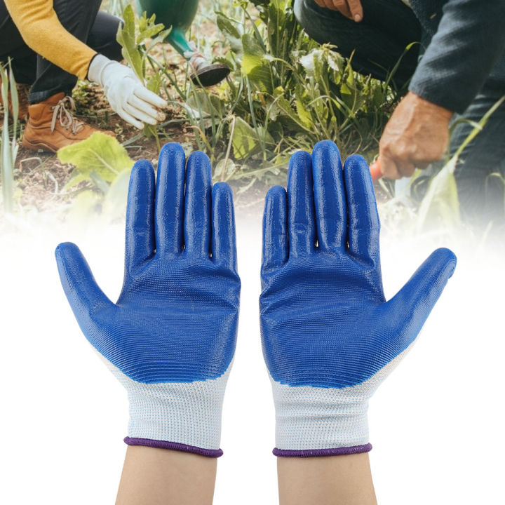 ถุงมือทำสวน-ยาว-1-คู่-กันลื่น-กันน้ำ-ถุงมือทำงาน-ถุงมือทำสวน-ถุงมือจับ