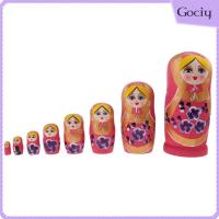 ตุ๊กตาทำรังรัสเซีย8ชิ้นสำหรับผู้หญิง Gociy สีชมพู