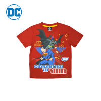 Magic Two T-Shirt For Kids with Justice League Pattern Red Colour เสื้อยืดเด็กลายจัสติสลีก ผ้าคอตตอน100% สีแดง