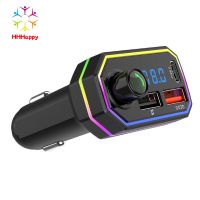 Led Backlight Car Bluetooth-compatible Fm Transmitter Mp3 Tf/u Disk Player Handsfree Car Kit Dual Usb Adapter