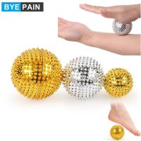 1Pair BYEPAIN Hand Magnetic Therapy Spiky Massage Ball Pressure Relief Trigger Point Palm Acupuncture Massage Pocket