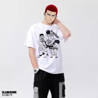 tshirt เสื้อยืดพิมพ์ลายแฟชั่นราคาต่ำสุด!![hot]▲Slam Dunk เสื้อยืดผู้ชายแขนสั้นเสื้อบาสเก็ตบอลกีฬา Sakuragi Hanado อะนิเ