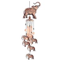 Elephant Chimes for Elephant Windchimes Decoration Garden Decor,4 Aluminum Tube Windchime With S Hook Memorial Wind