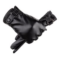 Men 39;s Winter Warm Fashion Waterproof Gloves Men Faux Leather Driving Gloves Thin Leather Gloves for Touch Screen Brown Guantes