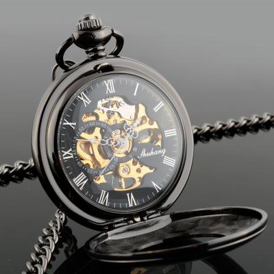 ของขวัญนาฬิกาพกควอตซ์แบบกลไกของผู้ชายสไตล์ย้อนยุคแนววินเทจใหม่