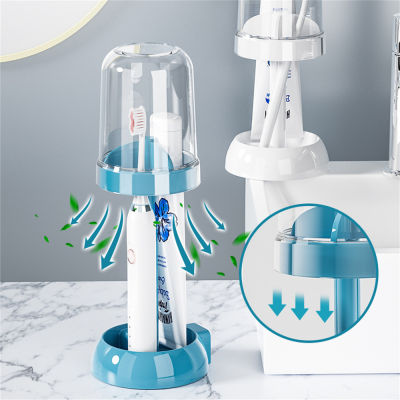 RomanticHouse ที่ใส่แปรงสีฟันกันฝุ่นในห้องน้ำมีฝาปิดกล่องตัวยึดยาสีฟันสำหรับจัดของในครอบครัว