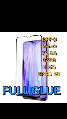OPPO Reno7z 5G/Reno8Z 5G/Reno8Pro 5G/Reno8 5G ออปโป้ โอปโป้ ฟิล์มกันรอย ฟิล์มกันรอยหน้าจอ ฟิล์มกระจกกันรอยแบบใส เต็มจอ ขอบดำ (Full Glue) (Black)
