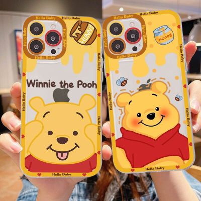[สินค้าใหม่ในสต็อก] Diseny Winnie The Pooh เคสโทรศัพท์สำหรับ iPhone 11 12 13 Mini Pro Max 14 Pro Max Case Shell