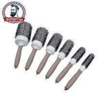 [ABLE]BarberIonCombSalon Brush Styling Hairbrush Hairdressing Round CurlyRollers Tool