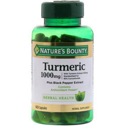 Nature's Bounty, Turmeric Plus Black Pepper Extract, 1,000 mg, 60