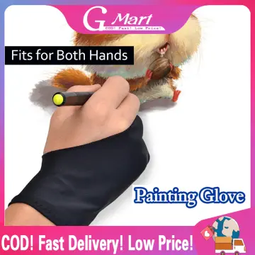 Two Finger Anti-fouling Glove for Artist Drawing & Pen Graphic