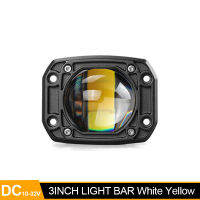 [Faster YG] 3นิ้ว8D LED LENS Work Light 40W dual Color 3 inch FOG Lamp Driving Beam Square