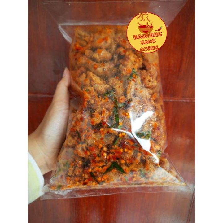 Kulit Ayam Crispy Daun Jeruk 1kg Pedas Gurih Lapak Amang Lazada Indonesia