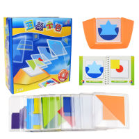 100 Challenge Color Code Puzzle Games Tangram Jigsaw Board Puzzle Toys Children Kids Develop Logic Spatial Reasoning Skills Toy