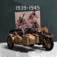 1:24 B M W R75 World War II The Germans Africa Corps Side Three-Wheeled Motorcycle Military Model MG42 Machine