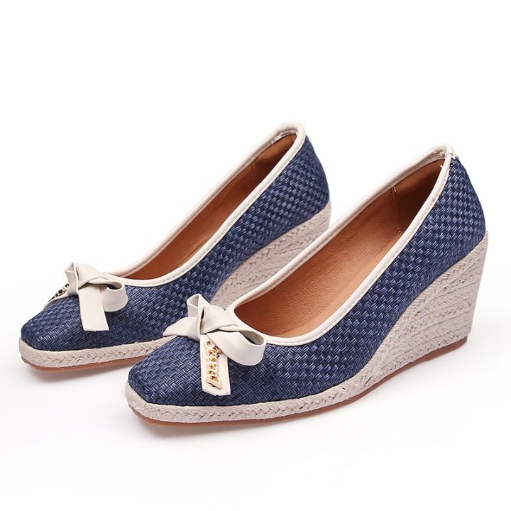 wedge-straw-shoes-new-female-the-spring-and-autumn-period-and-the-shallow-mouth-high-with-thick-bottom-bow-shoes