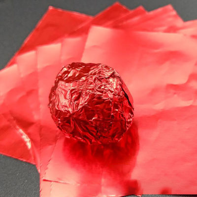 baoda Vegoo Maoyuanxing 100Pcs ฟอยล์แพคเกจ Candy กระดาษช็อกโกแลตอลูมิเนียม Candy น้ำตาลอาหารกระป๋องกระดาษ