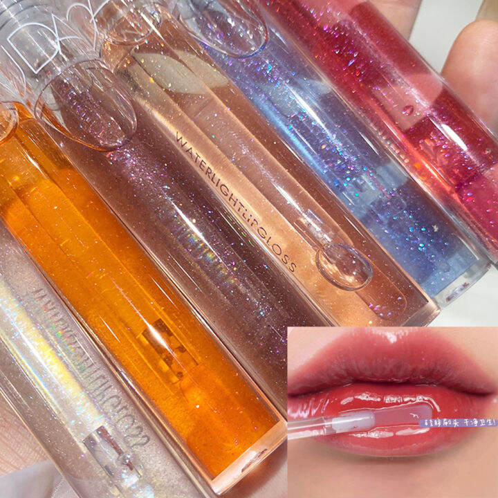BAIXL Shiny Mirror Clear Moisturizing Crystal Jelly Lip Gloss Wet Gloss