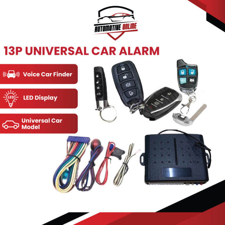Car Security System Alarm (13 PIN ) For Wira Saga Waja FLX Axia Iswara