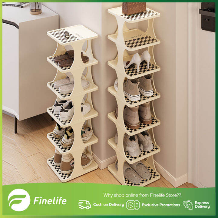 Finelife Simple shoe rack Household doorway Multilayer seam Office