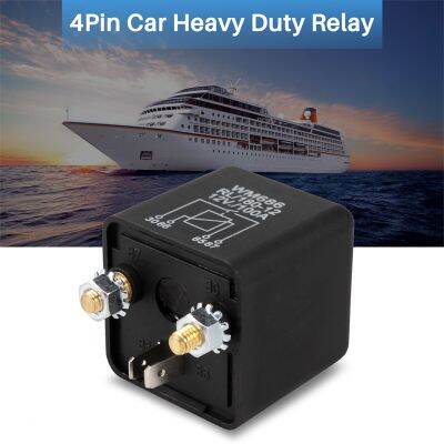 12V 100Amp 4-Pin Heavy Duty ON/OFF Switch Split Charge Relay For Auto Boat Van Black