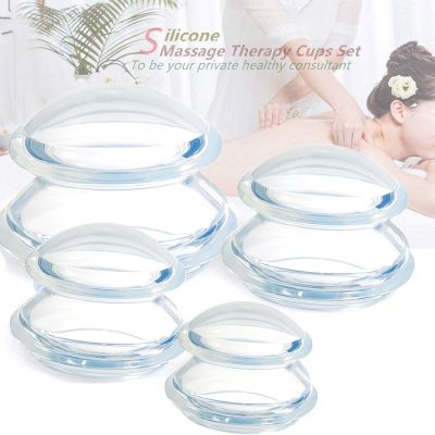 【CC】✜  Silicone Cupping Set Massager for Back Cups GuaSha Cup Ventosas Anti-Cellulite Lift Jars
