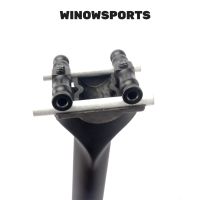 Winowsports MTB คาร์บอนไฟเบอร์โพสต์ที่นั่ง27.2/31.6มม. ภูเขา/แกนเบาะจักรยานเสือหมอบยาว380มม. อะไหล่รถจักรยานคาร์บอนหลักอาน