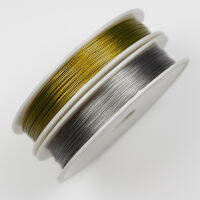 1 Roll SteelGold Color Wire Rope 0.3 0.38 0.45 0.5 0.6 0.7 0.8mm Stainless Steel Wire Cords DIY Jewelry Making Accessories