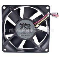 Radiator Cooling Cooler Fan For Nidec 8025 D08A-12BL01B DC 12V 0.06A 80 x 80x 25mm NBRX BEARING 3pin 3CM(LINE)