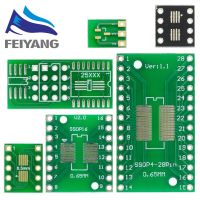 10PCS SOP8 SOP10 SOP16 SOP28 ถึง DIP Pinboard SMD เป็น DIP Adapter 0.65mm / 1.27mm ถึง 2.54mm DIP Pin Pitch PCB Board Converter