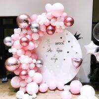 （koko party supplies）101ชิ้น/เซ็ตสีชมพู BalloonArchRose Gold วันเกิดครบรอบปาร์ตี้ตกแต่งบอลลูนผู้ใหญ่ Baby Shower Girl