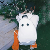 Halloween Black Ghost Harajuku Kawaii Backpack Women Men White Goth Japanese School Bags Emo Fairy Grunge Alt Korean Bag