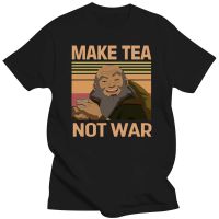 T shirt men O neck Uncle Iroh Make Tea Not War   Peaceful Samurai Tea Drinker Vintage male cotton tee shirt bigger size XS-6XL