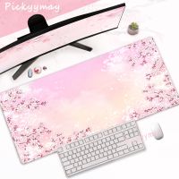 1200x500 Pink Cherry Blossoms Mousepad Home Computer Table Large Pc Mouse Pad Art Sakura Keyboard Mause Rug Desk Mat Office rug