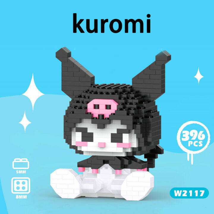 hello-building-block-sanrio-อะนิเมะรูป-kuromi-ประกอบของเล่นเครื่องประดับตกแต่งรุ่นปริศนาเด็กตุ๊กตา-gifts