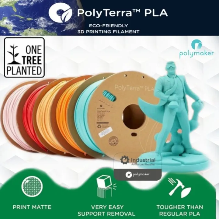 Polymaker PolyTerra PLA (2.85mm) ECOFRIENDLY 3D PRINTING FILAMENT 1KG