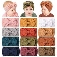 【hot sale】﹉✖ C10 18 Colors Baby Headband for Child Bowknot Headwear Cables Turban for Kids Elastic Headwrap Baby Hair Accessories Wholesale Supplies