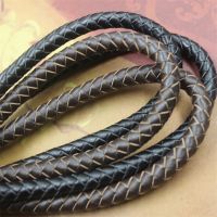 Panjang 1 M 8 Mm Bulat Dikepang Kulit Asli Tali Hitam Sapi Coklat Kulit Tali String Tali Gelang Temuan Pasang Sendiri membuat Perhiasan