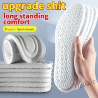 【hot sale】⊙ D18 2Pcs Pack Unisex Comfortable Soft PU Sweat Absorption Deodorant Breathable Sport Shock Absorption Thicken Insole / Pain Relief Insert Shoe Cushion Pad / U-shaped Heel Cushion