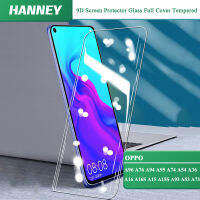 HANNEY สำหรับ OPPO A77 A77S A57 A17 A17K A78 A58 A38 A96 A76 A94 A95 A74 A54 A36 4G A16 A16S A15 A15S A93 A53 A73 2020 9D ป้องกันหน้าจอกระจกนิรภัยเต็มรูปแบบฟิล์ม 9DGH-01