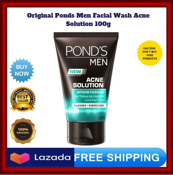 Original Ponds Men Facial Wash Acne Solution 100g | Lazada PH