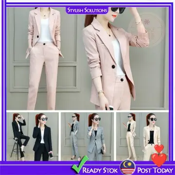 Fashion Women Blazer Set Casual CoatsPants Ladies Office Jackets Outwear  Business Suit  Best Price Online  Jumia Egypt