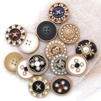 6pcs Faux Pearl Gold Women Coat Metal Buttons For Clothing Garment Decorative Large Vintage Buttons Sewing Accessories Wholesale Haberdashery