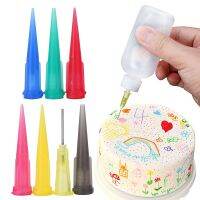 【CC】▦  8Pcs  Jam Painting Squeeze Bottles With 7 Nozzles Baking Pastry 50ML Bottle Tools Pot