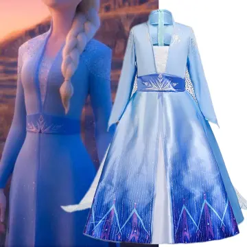 Robe Anna Elsa pour filles, Costume Cosplay d'halloween pour