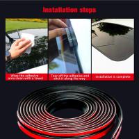 Car Door Seal Strip Car Door Seal Noise Reduction Waterproof Comfortable T Shape Sealer Weather Strip Rubber Sealing Strip Decorative Door Stops