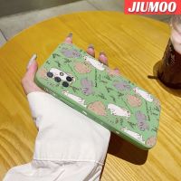 JIUMOO เคสปลอกสำหรับ Samsung A71 5G เคสนิ่มลายการ์ตูนดีไซน์ใหม่กระต่ายที่มีชีวิตชีวาเคสขอบสี่เหลี่ยมด้านข้างบางเคสมือถือเคสซิลิโคนนิ่มเคสป้องกันการกระแทก