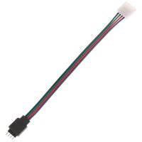 15Cm 5050 RGB 4 Pin แถบไฟ LED ขั้วต่อไฟ Strip เพื่อตัวแปลงพลังงาน4ตัวนำ10Mm ขั้วต่อกว้าง